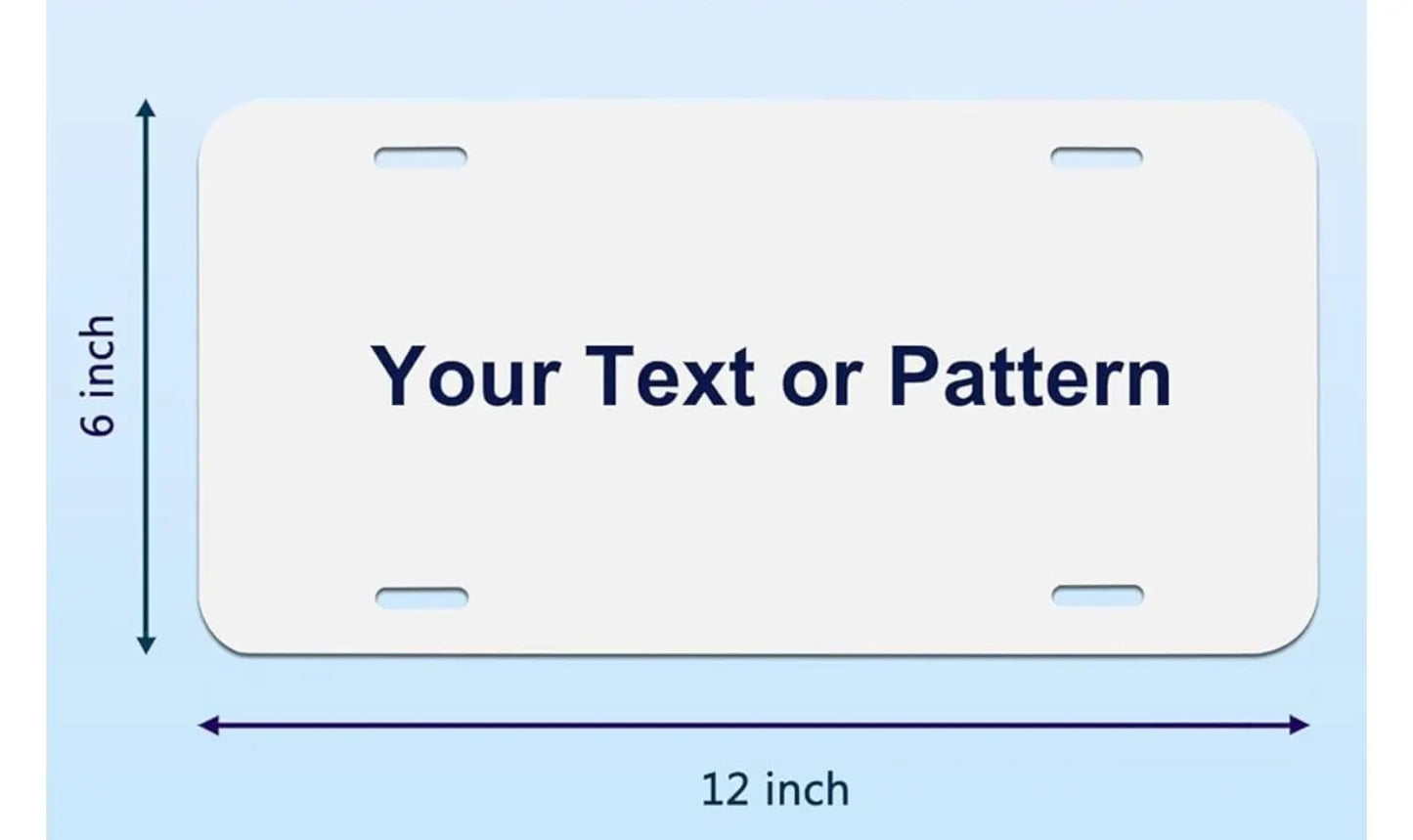 Personalized engraved license plate, Gift, Automotive Front License Plate Tag custom design