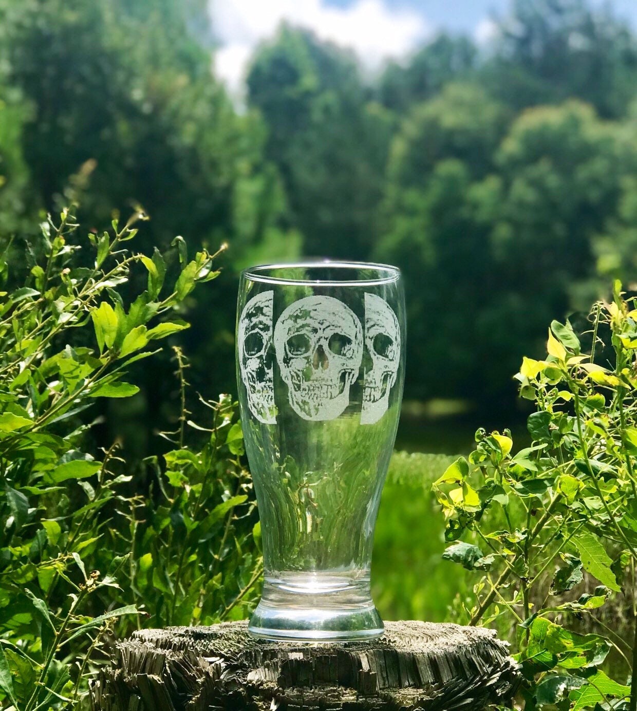 Skull Engraved Glass, Unique Drinkware for Every Occasion