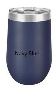 QR code and photo engraved Stainless Steel Wine Tumbler, Personalized Stemless Vacuum Insulated Double Wall, Powder Coated