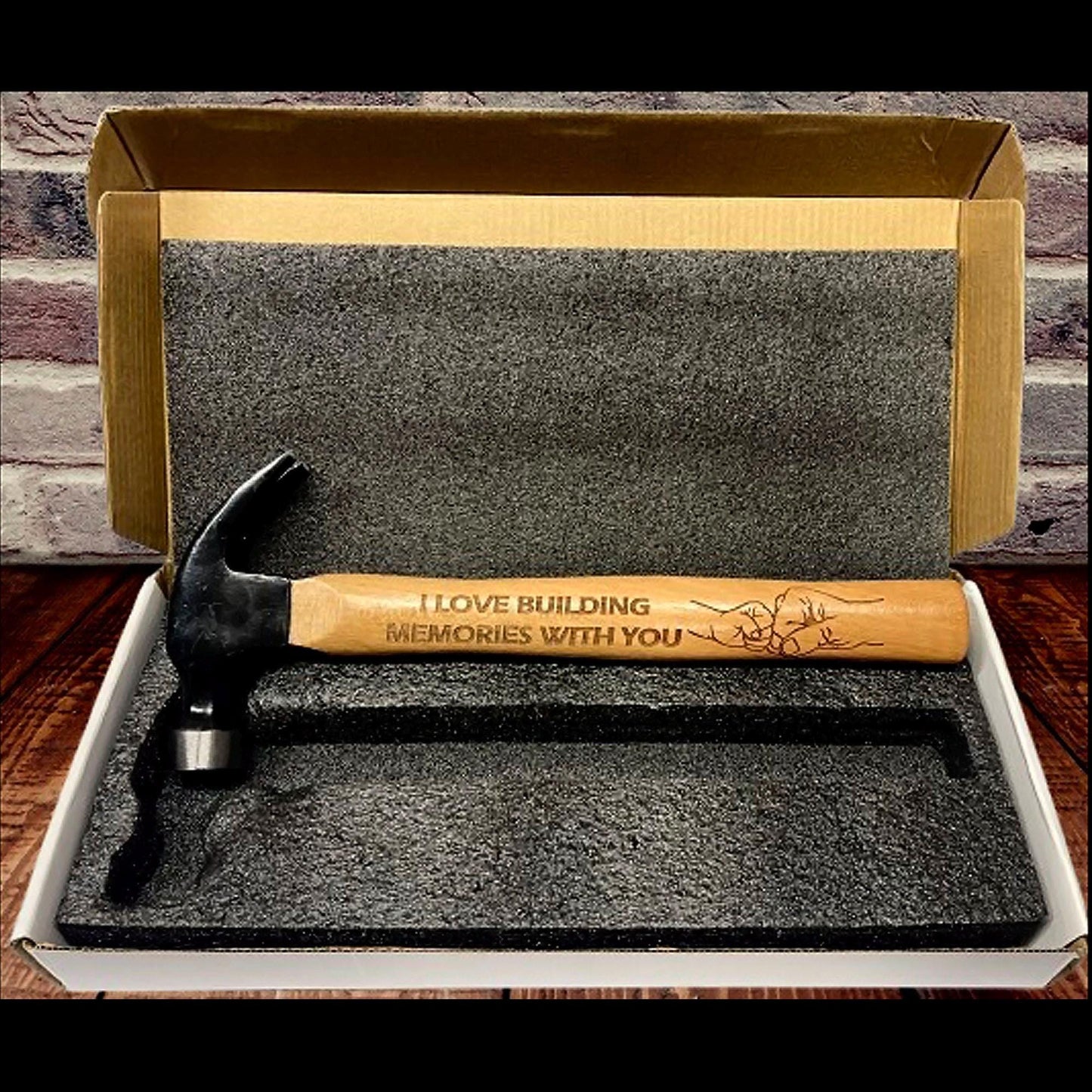 Personalized Engraved Wood Hammer, Custom 16 oz wood handle, Dad gift, Groomsmen's gift