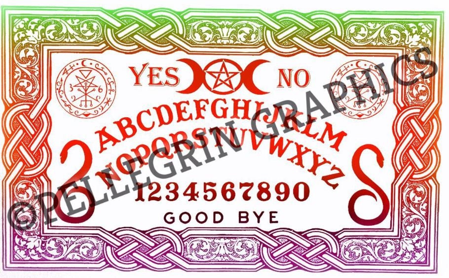 Ouija board glass chopping board,  Lilith Ouija board Halloween decoration