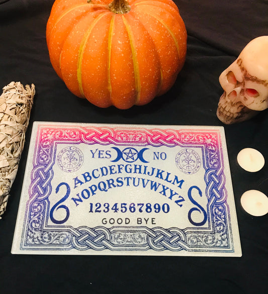 Ouija board glass chopping board,  Lilith Ouija board Halloween decoration