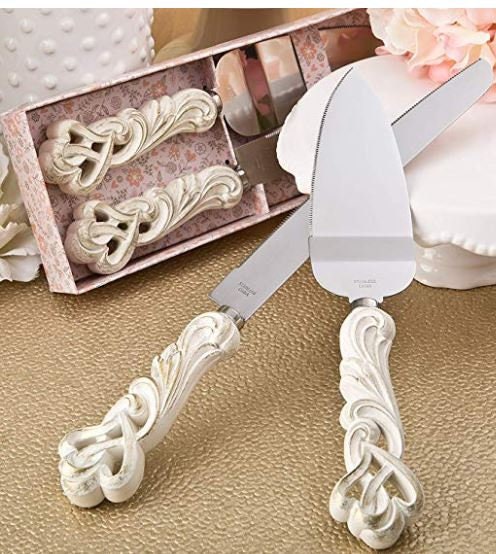 Personalized, Til Death do us part, Skeletons Cake Knife and Server Set