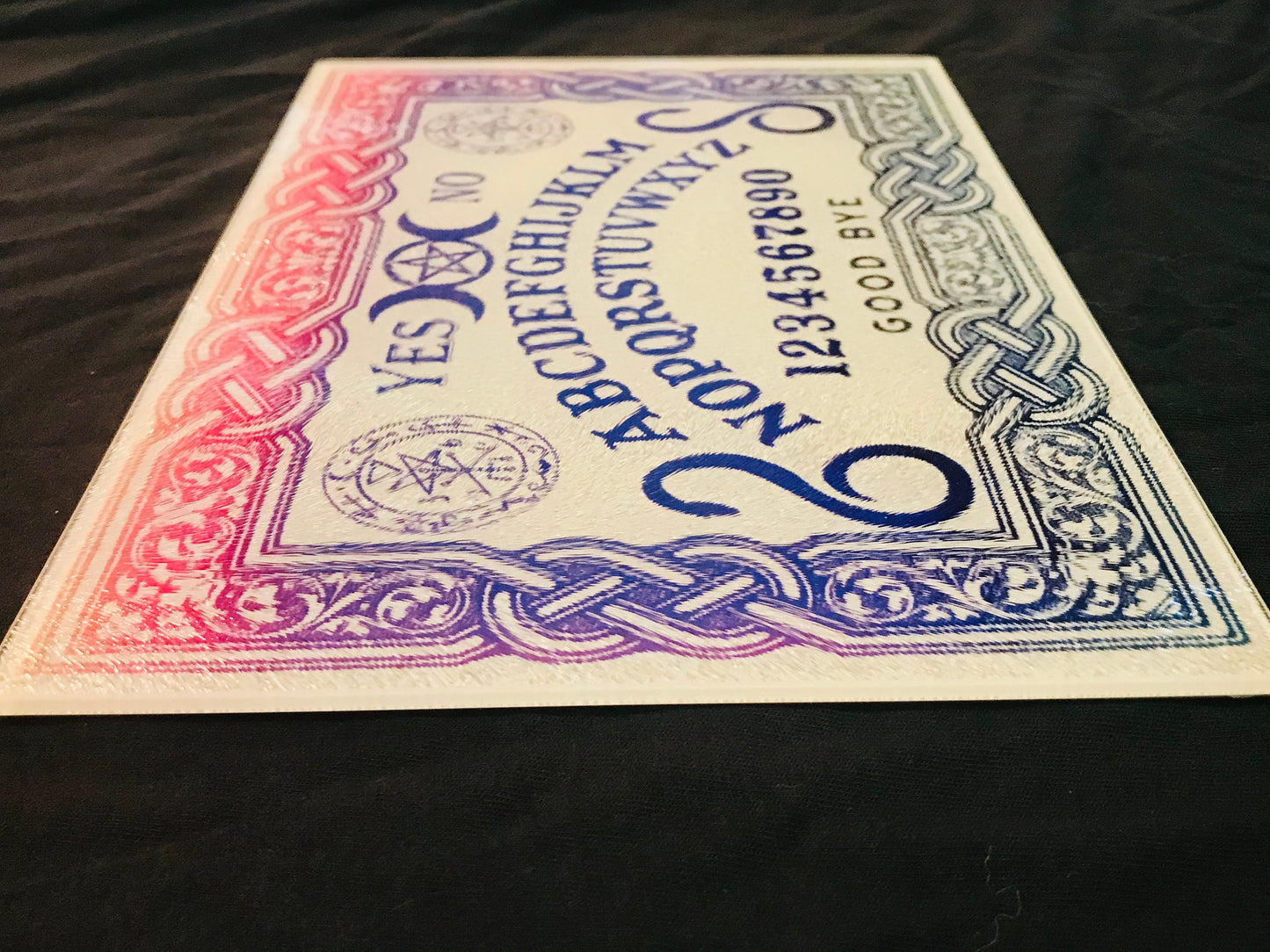 Ouija board glass chopping board,  Lilith Ouija board Halloween decoration