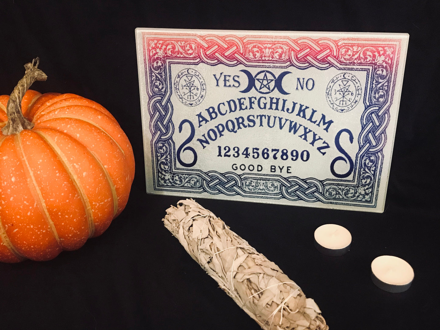 Ouija board glass chopping board,  Lilith Ouija board Halloween decoration