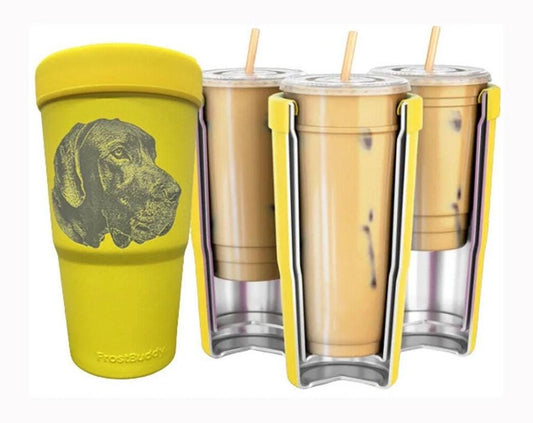 Personalized Photo engraved coffee mug To-Go Buddy Frostbuddy, fits small, medium and large coffee to go cups