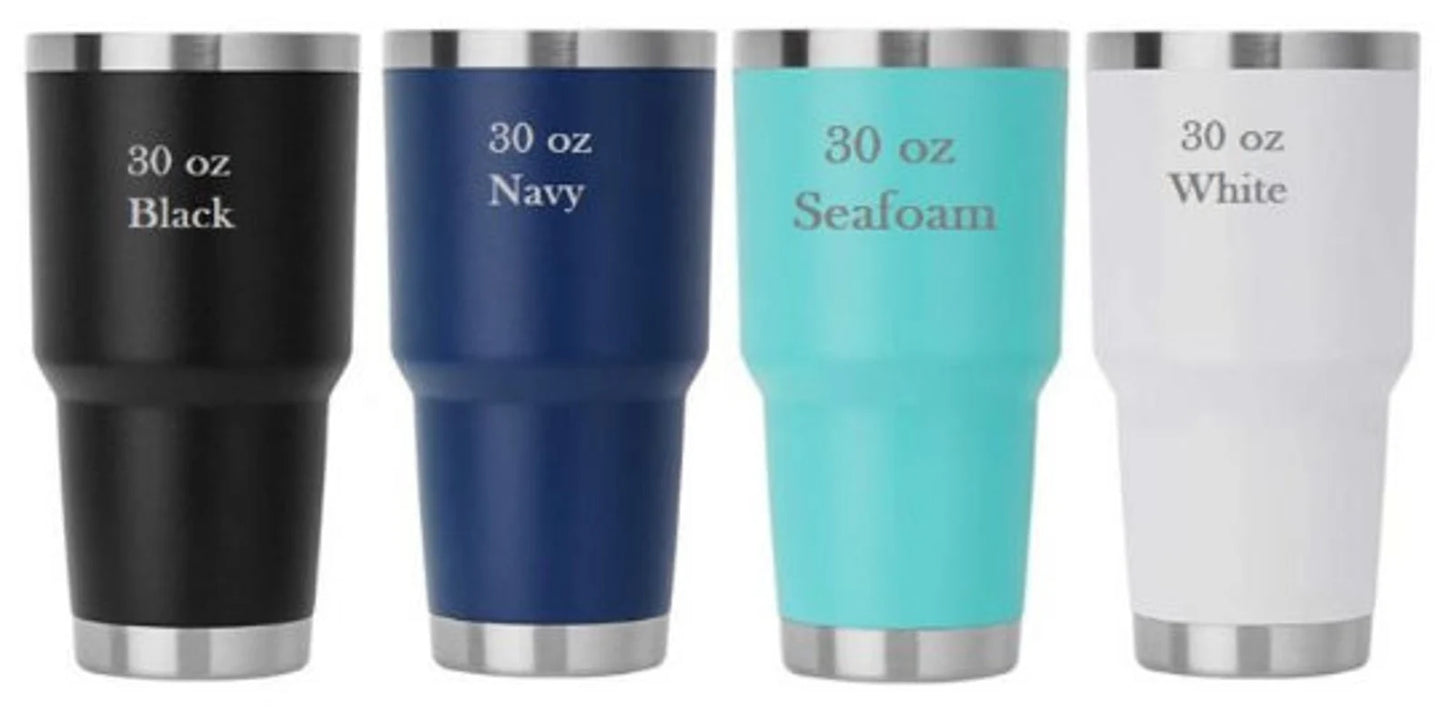 Photo engraved Stainless Steel Tumbler, with Lid, Gift, Personalized Vacuum Insulated Double Wall, Powder Coated tumbler