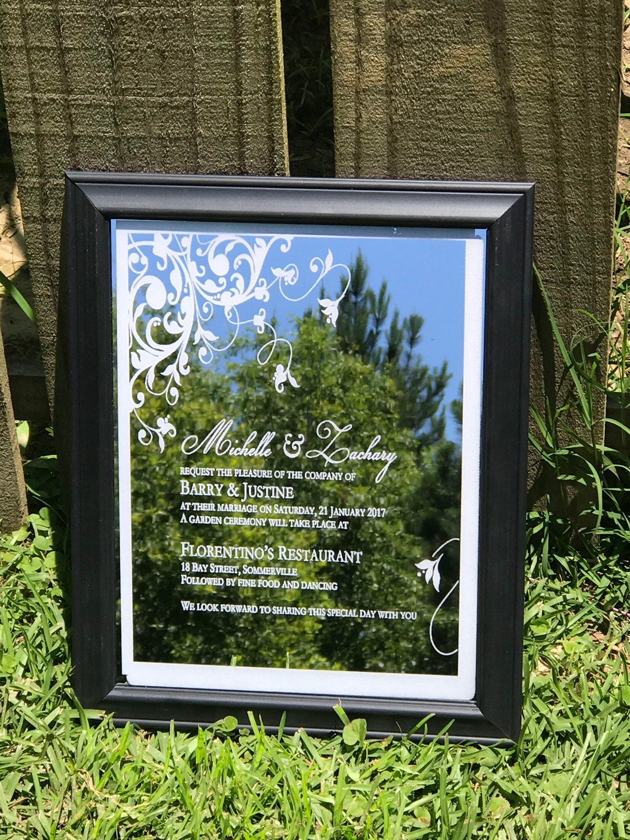 Custom Engraved mirror, photo engraved glass, photo etched glass, 8 x 10 mirror, Graduation photo, Mother's Day, Father's Day gift