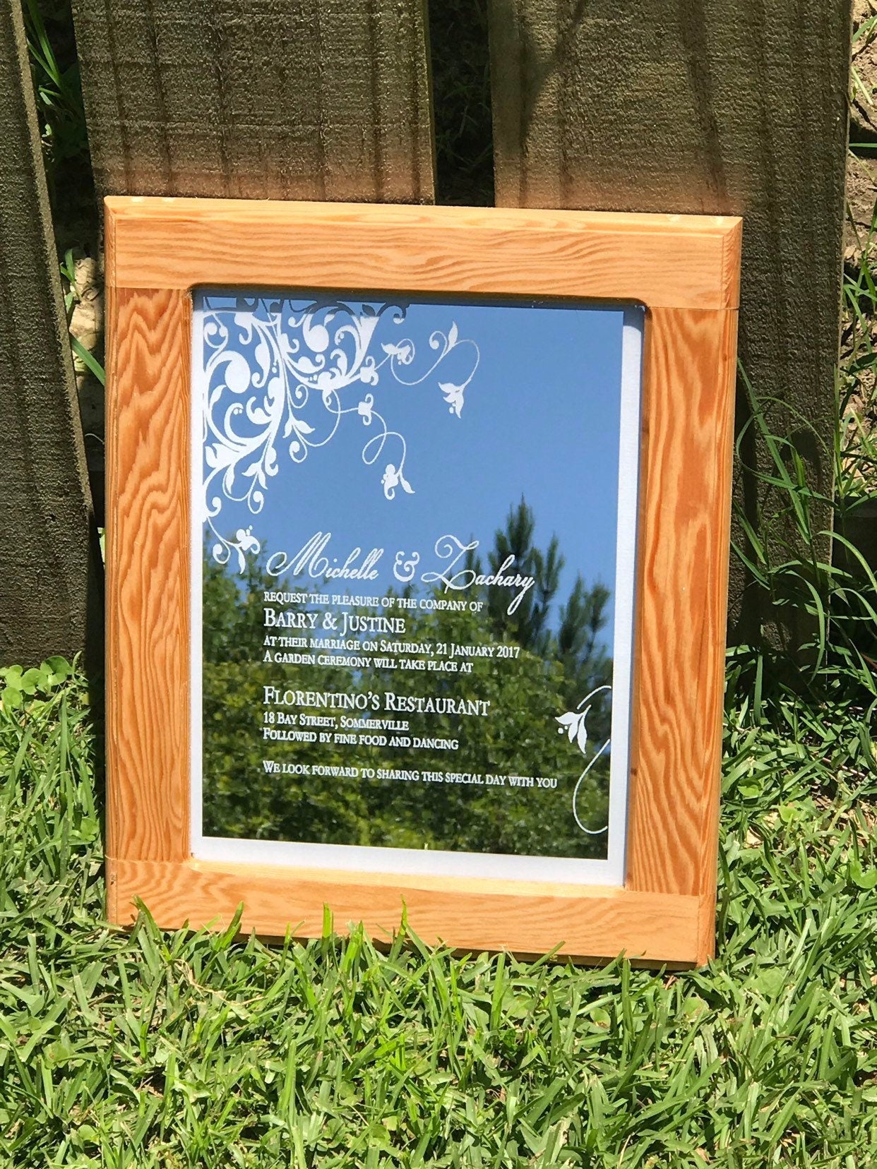 Custom Engraved mirror, photo engraved glass, photo etched glass, 8 x 10 mirror, Graduation photo, Mother's Day, Father's Day gift