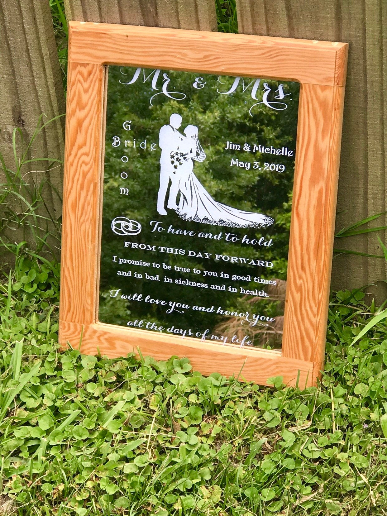 Custom Engraved mirror, photo engraved glass, photo etched glass, 8 x 10 mirror, Graduation photo, Mother's Day, Father's Day gift