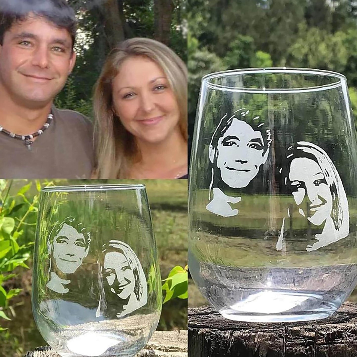 Personalized Engraved wine glass, Custom picture wine glass,engraved photo whiskey glass,Wedding Glass,Anniversary,Graduation, Mother's day