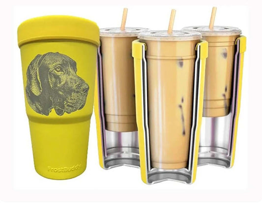 Personalized Photo engraved coffee mug To-Go Buddy Frostbuddy, fits small, medium and large coffee to go cups