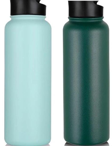 Custom, photo engraved water bottle Powder Coated Stainless Steel Vacuum Insulated Double Wall with Lid